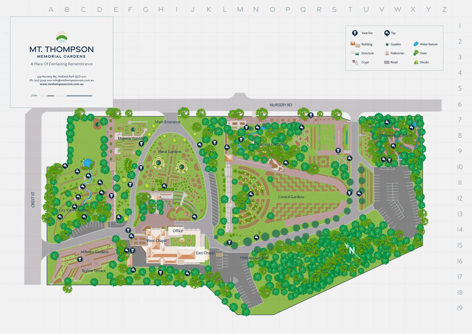 Mt Thompson Memorial Park map